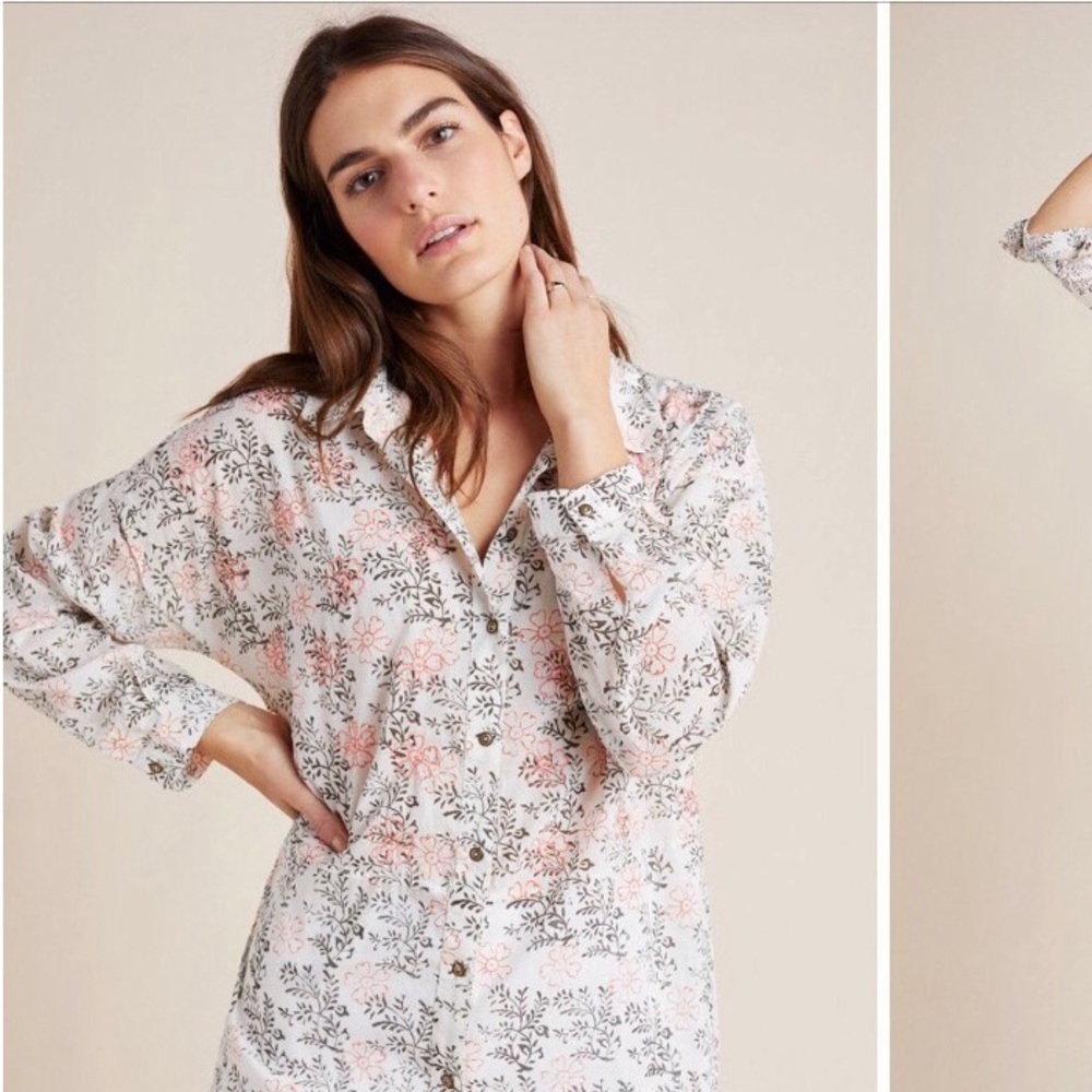 ANTHRO Enchanted Floral Shirt
